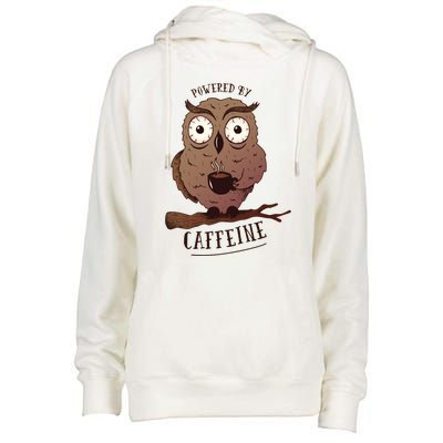 Monday Owl Coffee Caffeine Work Office Womens Funnel Neck Pullover Hood