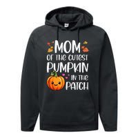 Mom Of Cutest Pumpkin In The Patch Halloween Thanksgiving Performance Fleece Hoodie