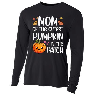 Mom Of Cutest Pumpkin In The Patch Halloween Thanksgiving Cooling Performance Long Sleeve Crew