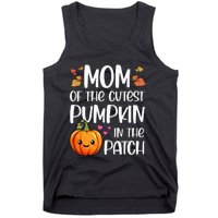 Mom Of Cutest Pumpkin In The Patch Halloween Thanksgiving Tank Top