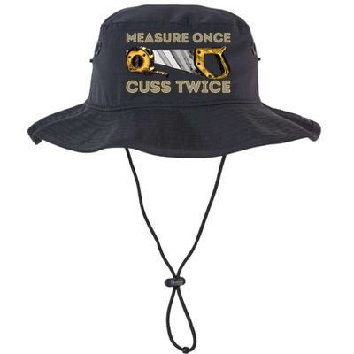 Measure Once Cuss Twice Carpenter & Woodworking Woodworker Legacy Cool Fit Booney Bucket Hat