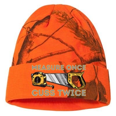 Measure Once Cuss Twice Carpenter & Woodworking Woodworker Kati Licensed 12" Camo Beanie