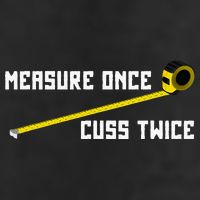 Measure Once Cuss Twice Carpenter & Woodworking Golf Towel