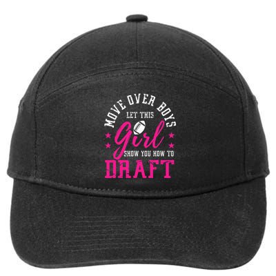 Move Over Cute Fantasy Football Women Draft Kit Party 7-Panel Snapback Hat