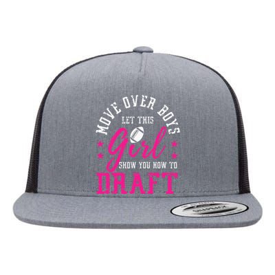 Move Over Cute Fantasy Football Women Draft Kit Party Flat Bill Trucker Hat