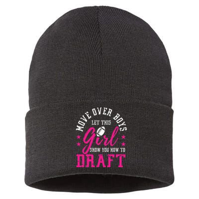 Move Over Cute Fantasy Football Women Draft Kit Party Sustainable Knit Beanie