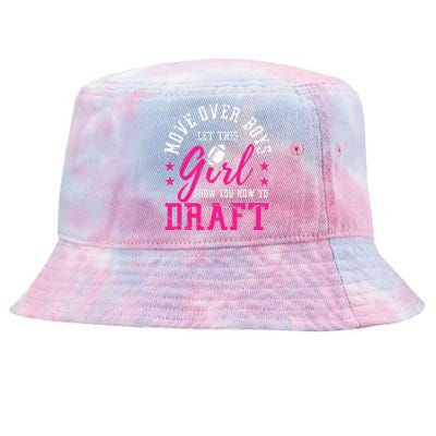 Move Over Cute Fantasy Football Women Draft Kit Party Tie-Dyed Bucket Hat