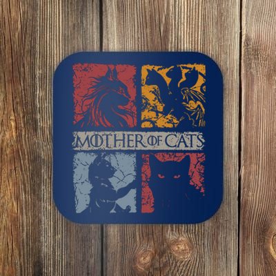 Mother Of Cats Cat Lovers Cat Mom Fabulous Gift Coaster