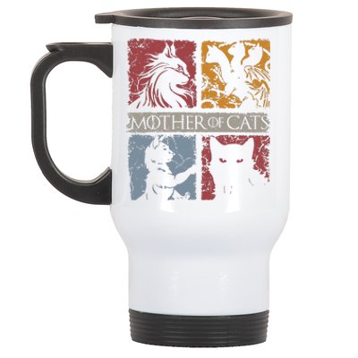 Mother Of Cats Cat Lovers Cat Mom Fabulous Gift Stainless Steel Travel Mug