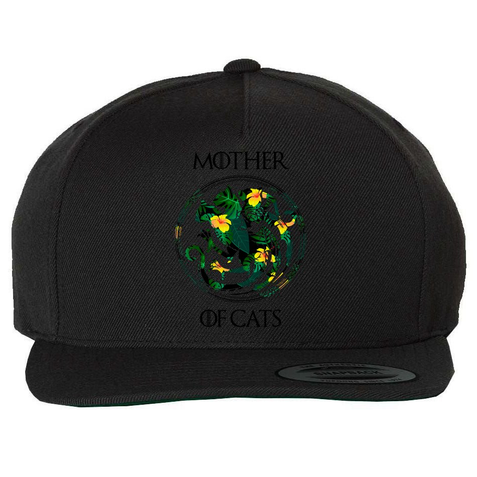 Mother Of Cats Wool Snapback Cap
