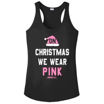 Mean On Christmas We Wear Pink Santa Hat Gift Ladies PosiCharge Competitor Racerback Tank