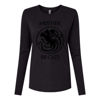 Mother Of Cats Black Cat Womens Cotton Relaxed Long Sleeve T-Shirt