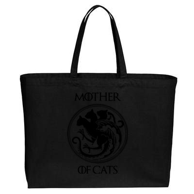 Mother Of Cats Black Cat Cotton Canvas Jumbo Tote