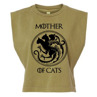 Mother Of Cats Black Cat Garment-Dyed Women's Muscle Tee