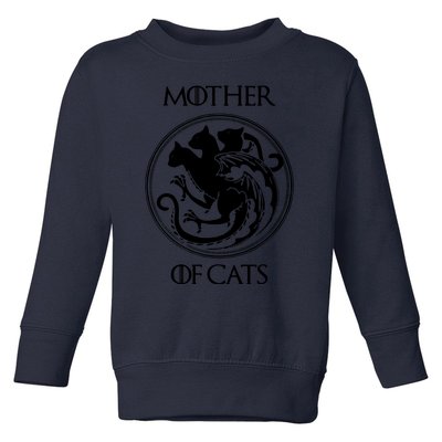 Mother Of Cats Black Cat Toddler Sweatshirt