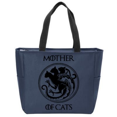 Mother Of Cats Black Cat Zip Tote Bag