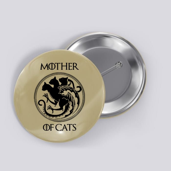 Mother Of Cats Black Cat Button