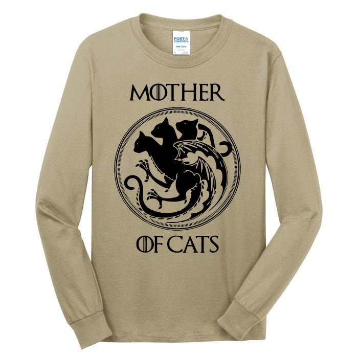 Mother Of Cats Black Cat Tall Long Sleeve T-Shirt