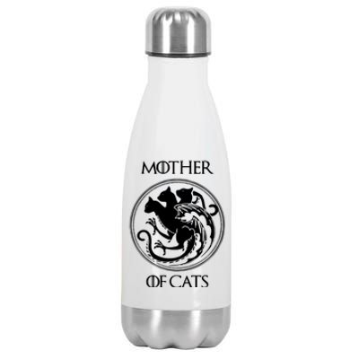 Mother Of Cats Black Cat Stainless Steel Insulated Water Bottle