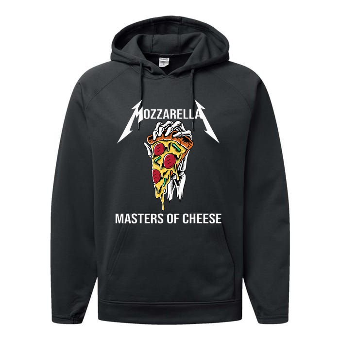 Mozzarella Of Cheese Foodie Chef Baker Cook Pizza Performance Fleece Hoodie