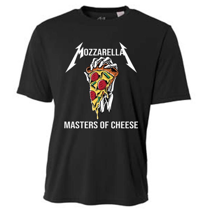 Mozzarella Of Cheese Foodie Chef Baker Cook Pizza Cooling Performance Crew T-Shirt