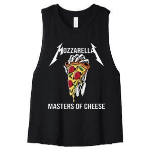 Mozzarella Of Cheese Foodie Chef Baker Cook Pizza Women's Racerback Cropped Tank