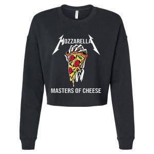 Mozzarella Of Cheese Foodie Chef Baker Cook Pizza Cropped Pullover Crew