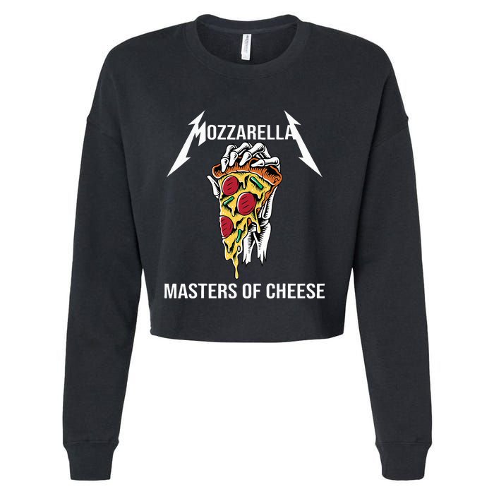 Mozzarella Of Cheese Foodie Chef Baker Cook Pizza Cropped Pullover Crew