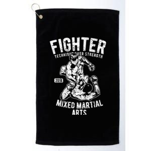 Mma Outfit Cage Fighting Mixed Martial Arts Gift Platinum Collection Golf Towel