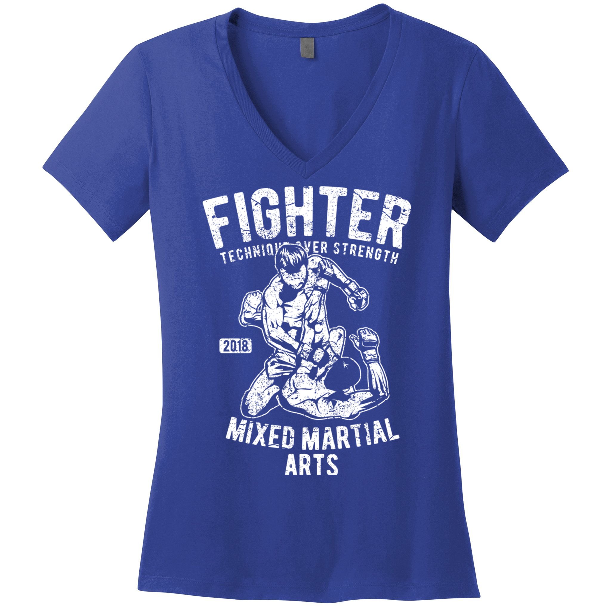 Mma Outfit Cage Fighting Mixed Martial Arts Gift Women's V-Neck T-Shirt