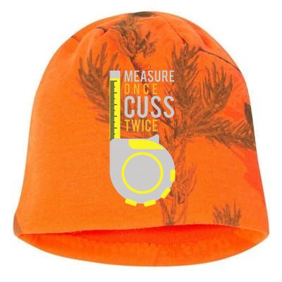 Measure Once Cuss Twice Construction Worker Gift Kati - Camo Knit Beanie