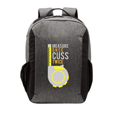 Measure Once Cuss Twice Construction Worker Gift Vector Backpack