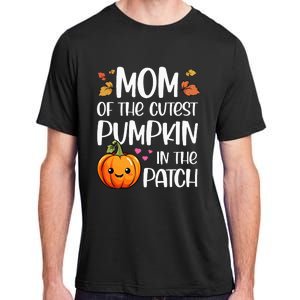 Mom Of Cutest Pumpkin In The Patch Halloween Thanksgiving Adult ChromaSoft Performance T-Shirt