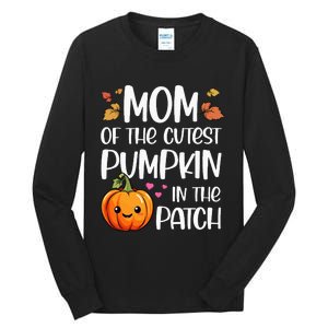 Mom Of Cutest Pumpkin In The Patch Halloween Thanksgiving Tall Long Sleeve T-Shirt