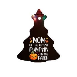 Mom Of Cutest Pumpkin In The Patch Halloween Thanksgiving Ceramic Tree Ornament