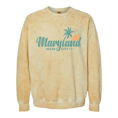 Maryland Ocean City State Of America Usa Colorblast Crewneck Sweatshirt