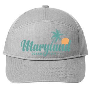 Maryland Ocean City State Of America Usa 7-Panel Snapback Hat