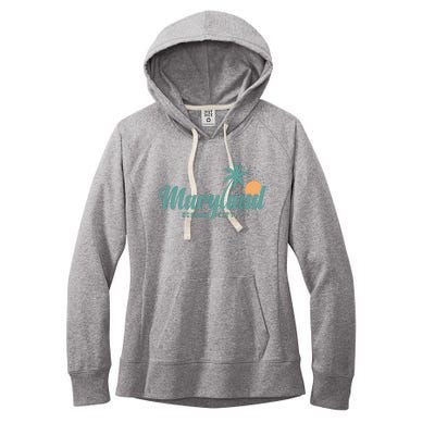 Maryland Ocean City State Of America Usa Women's Fleece Hoodie