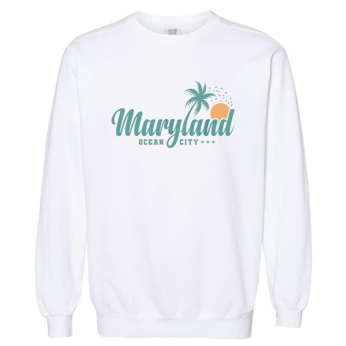 Maryland Ocean City State Of America Usa Garment-Dyed Sweatshirt