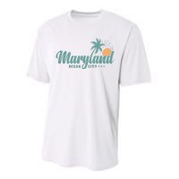 Maryland Ocean City State Of America Usa Performance Sprint T-Shirt