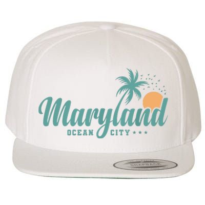 Maryland Ocean City State Of America Usa Wool Snapback Cap