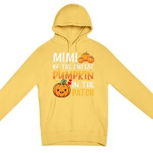 Mimi Of Cutest Pumpkin In The Patch Halloween Thanksgiving Gift Premium Pullover Hoodie