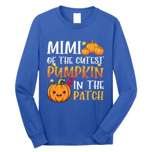 Mimi Of Cutest Pumpkin In The Patch Halloween Thanksgiving Gift Long Sleeve Shirt