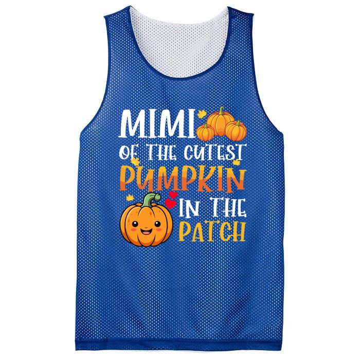 Mimi Of Cutest Pumpkin In The Patch Halloween Thanksgiving Gift Mesh Reversible Basketball Jersey Tank