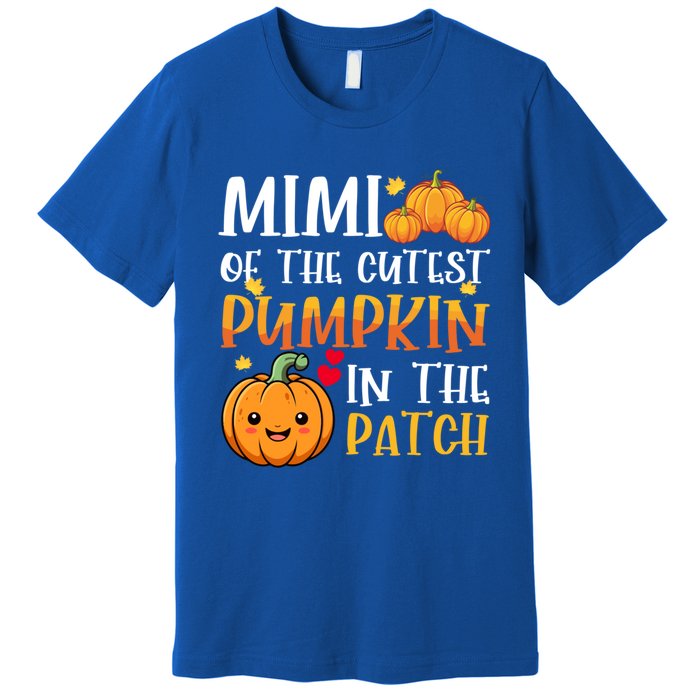 Mimi Of Cutest Pumpkin In The Patch Halloween Thanksgiving Gift Premium T-Shirt