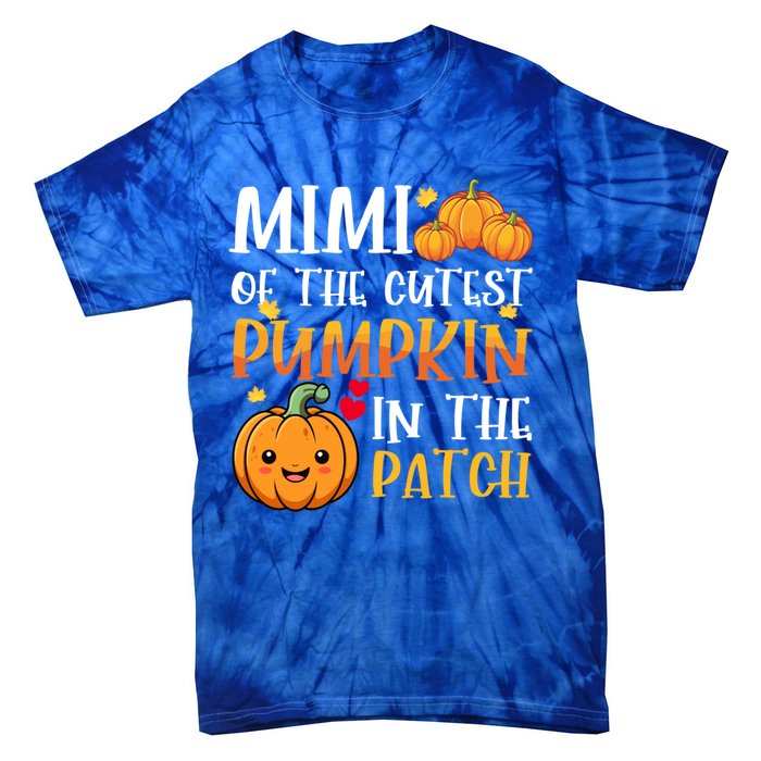 Mimi Of Cutest Pumpkin In The Patch Halloween Thanksgiving Gift Tie-Dye T-Shirt