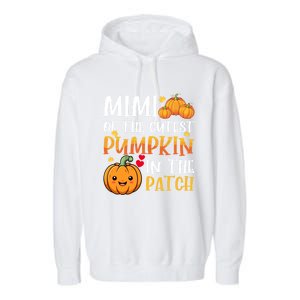 Mimi Of Cutest Pumpkin In The Patch Halloween Thanksgiving Gift Garment-Dyed Fleece Hoodie