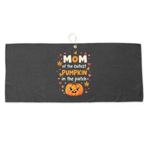 Mom Of Cutest Pumpkin In The Patch Halloween Thanksgiving Gift Large Microfiber Waffle Golf Towel