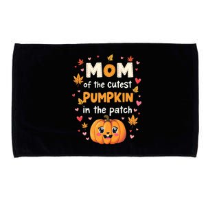 Mom Of Cutest Pumpkin In The Patch Halloween Thanksgiving Gift Microfiber Hand Towel