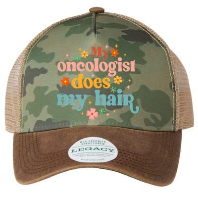 My Oncologist Does My Hair Chemotherapy Cancer Survivor Legacy Tie Dye Trucker Hat